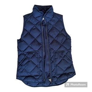 J-Crew Navy puffer vest XS gold hardware - Fall Essentials